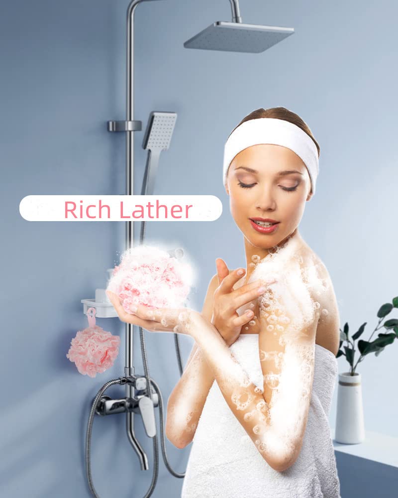 Carrie Joe Bath Loofah Sponge Soft Mesh Shower Puffs for Body Wash Bath Sponge Body Scrub for Women & Men Body Exfoliator-Bathing Accessories