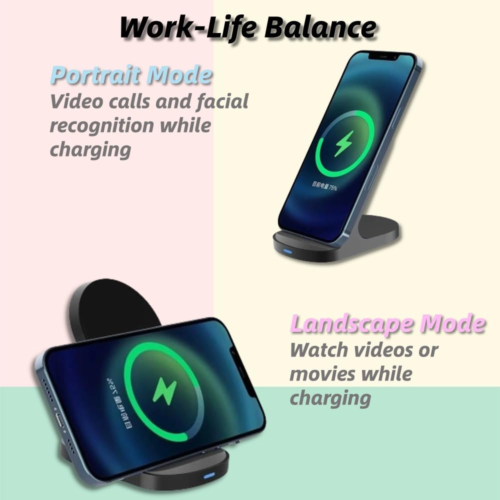 KLOKOL 15W Fast Wireless Charger for iPhone & Galaxy
