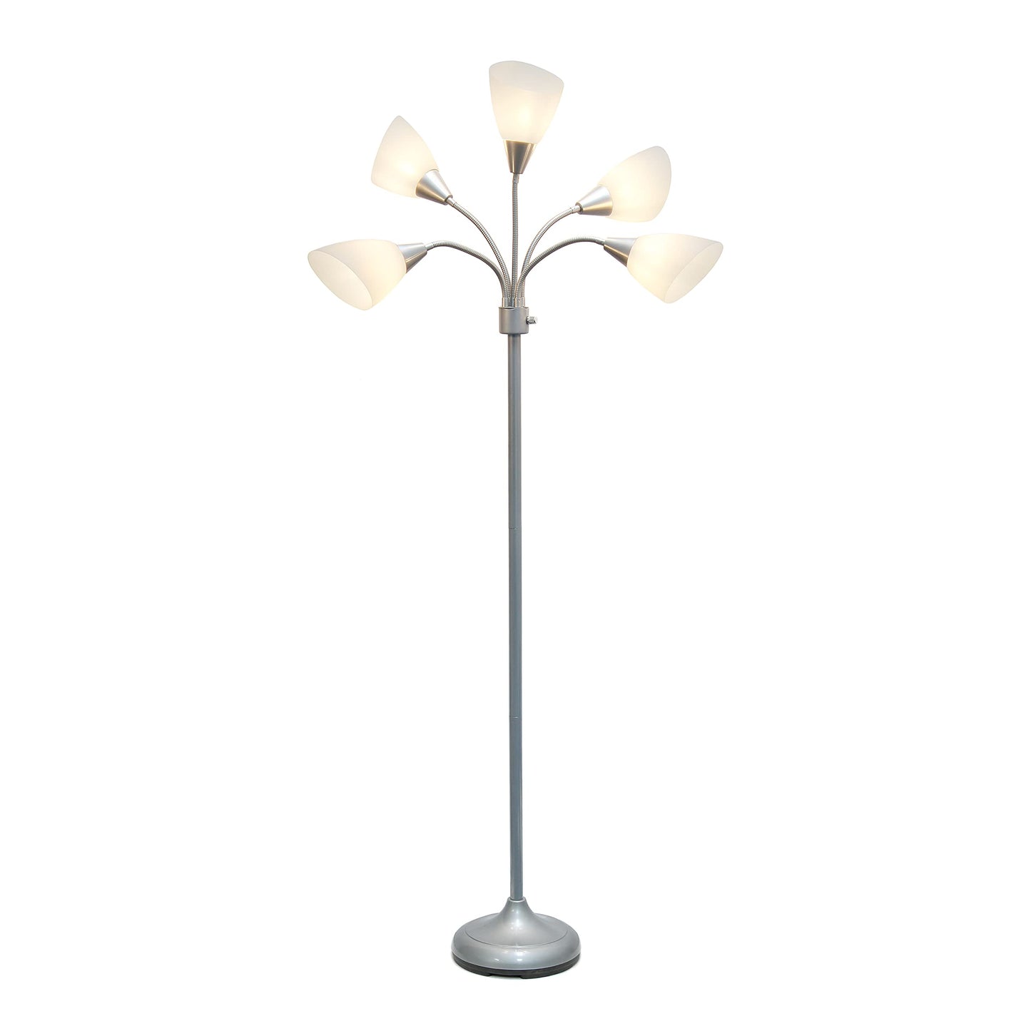 Multi-Head Adjustable Silver Floor Lamp for Kids