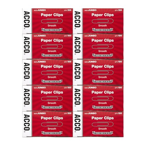 1000 Count Jumbo Smooth Paper Clips