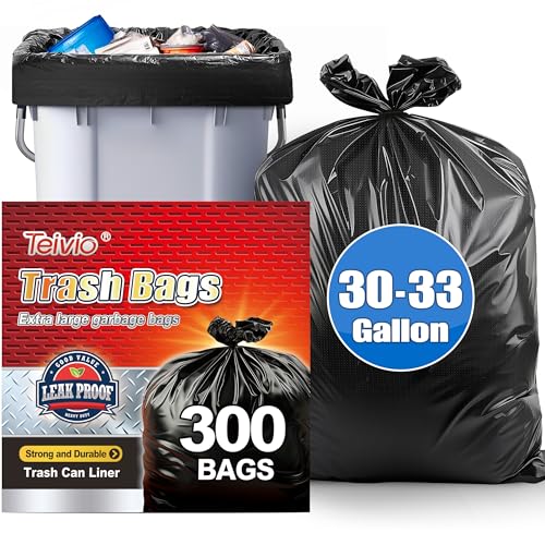 300 Count Teivio 30-33 Gallon Trash Bags