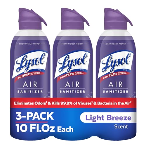 3 Pack Lysol Air Sanitizer Spray 10 oz