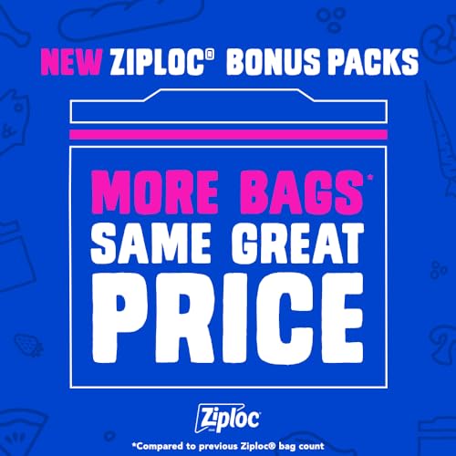 50 Pack Ziploc Grip 'n Seal Storage Bags