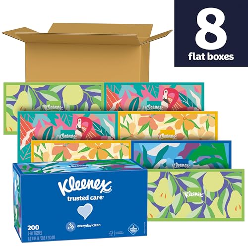 Kleenex Trusted Care 2-Ply Facial Tissues, 8 Boxes