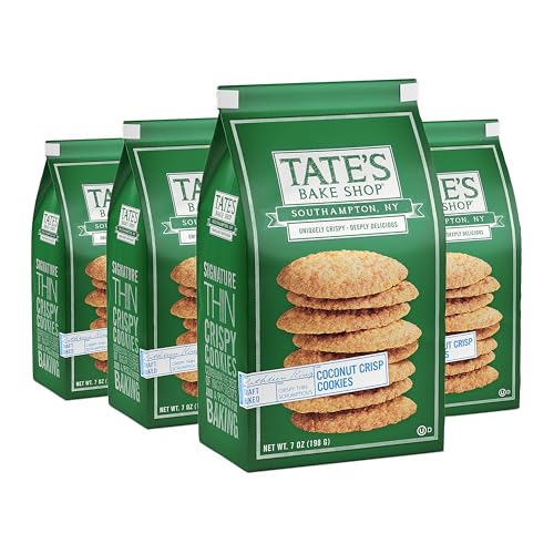 4 Pack Tate's Bake Shop Coconut Crisp Cookies