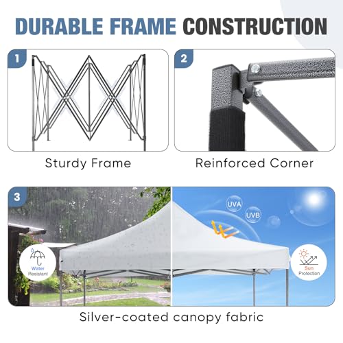 10x10 Heavy Duty Canopy Tent with Sand Bags