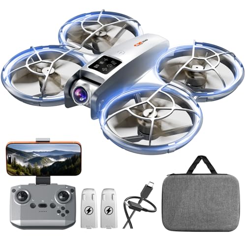 2 Battery RC Drone with Camera for Beginners