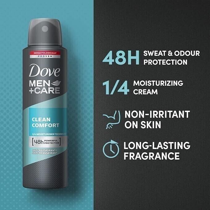 Dove Men+Care Antiperspirant Dry Spray 3 Count