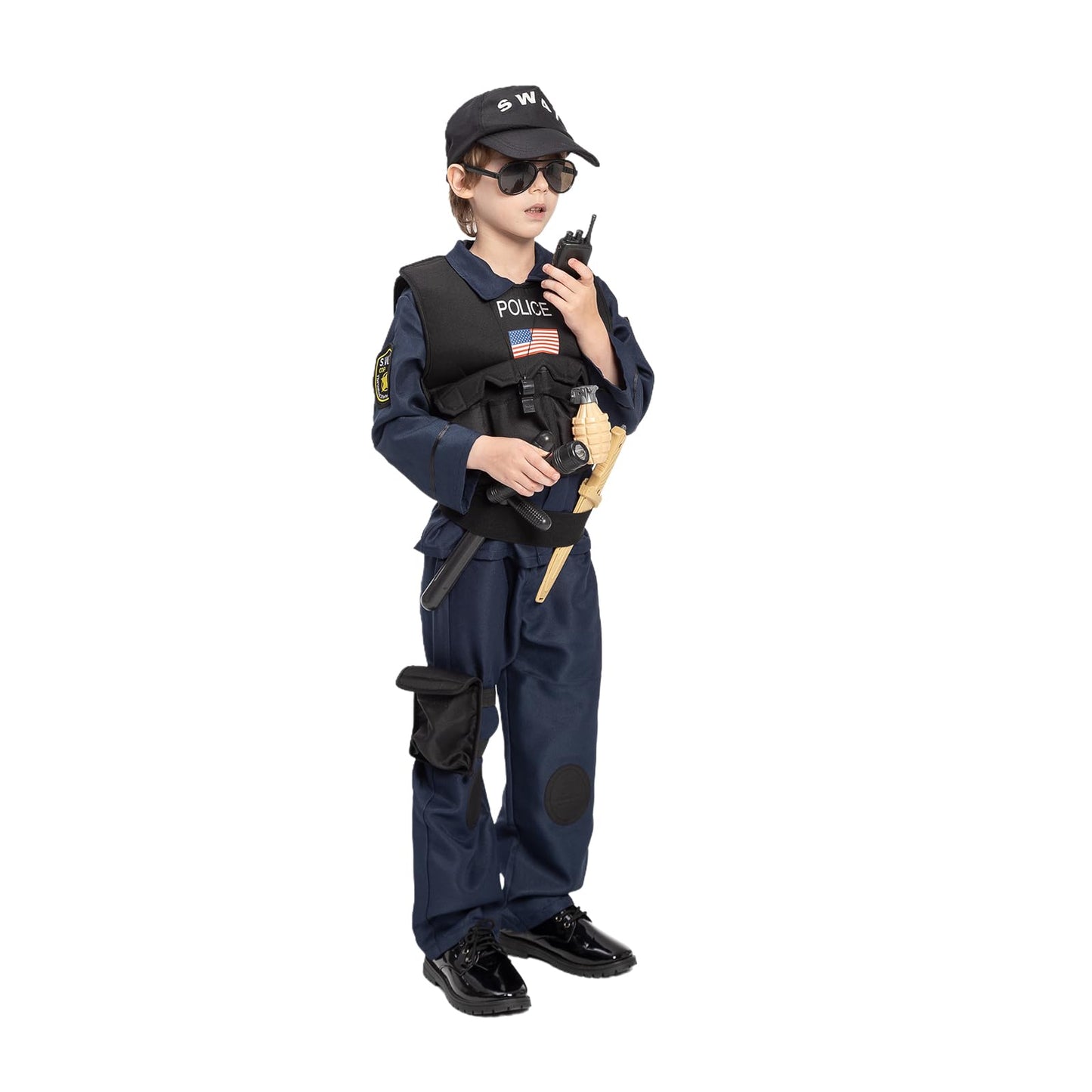 Kids SWAT Police Costume Role Play Set