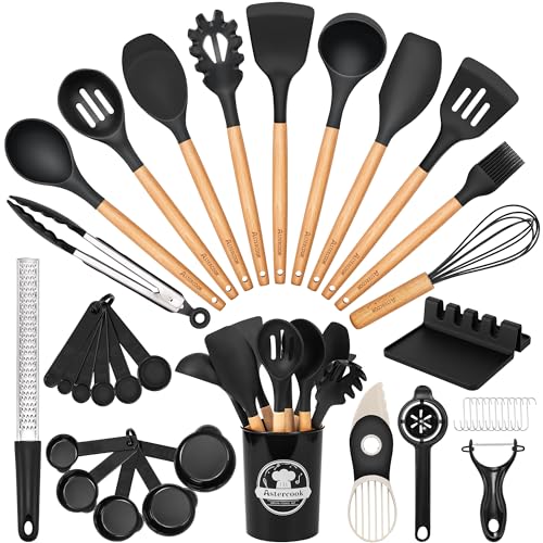 39 Piece Silicone Kitchen Utensil Set with Holder