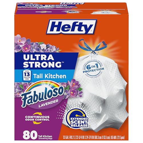 80 Count Hefty Ultra Strong 13 Gallon Trash Bags