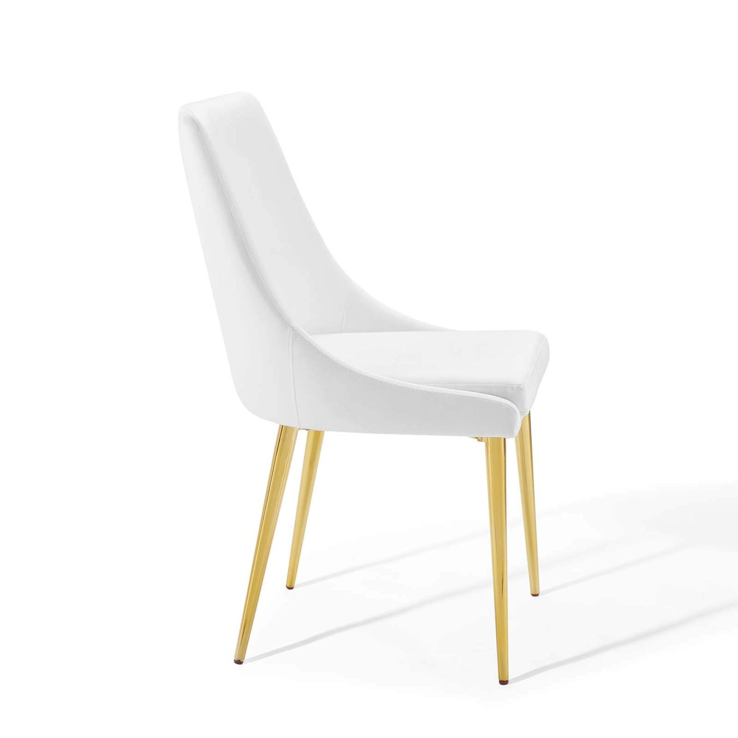 Modway Viscount Modern Accent Performance Velvet Dining Chair, White