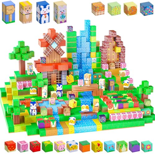 120 Piece Magnetic Farm STEM Building Blocks Set