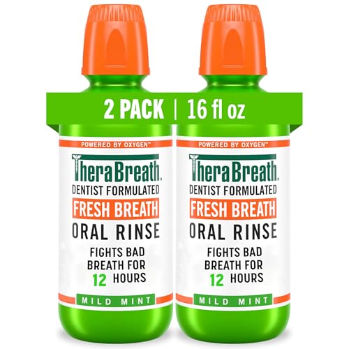 2 Pack TheraBreath Alcohol-Free Fresh Breath Mouthwash