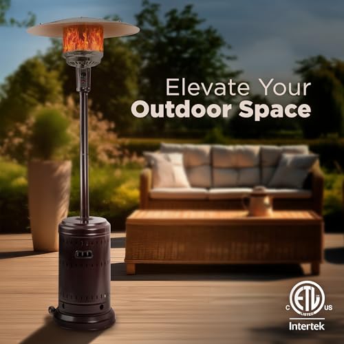 Amazon Basics Outdoor Propane Patio Heater with Wheels