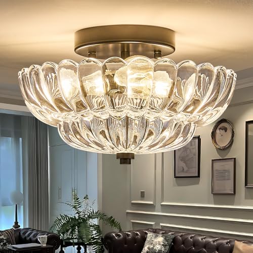 3-Light Semi Flush Mount Ceiling Light Fixture