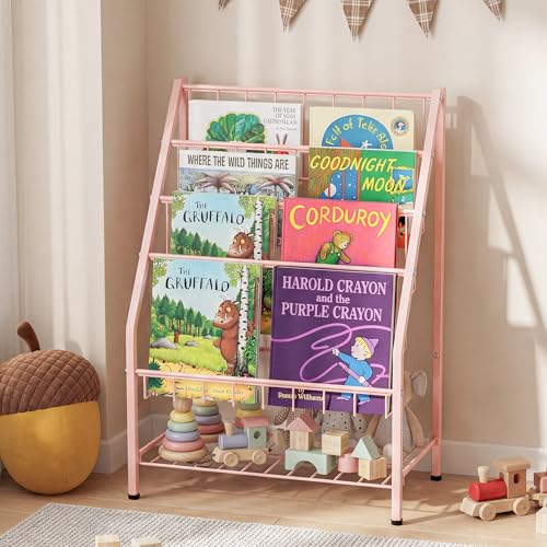 JAQ 4-Tier Toddler Bookshelf with Toy Storage