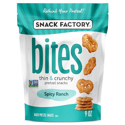 9 Oz Snack Factory Spicy Ranch Pretzel Bites Bag