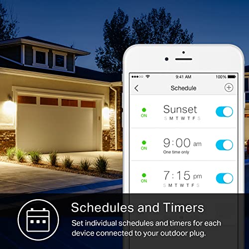 Kasa Smart Outdoor Wi-Fi Plug with 2 Sockets