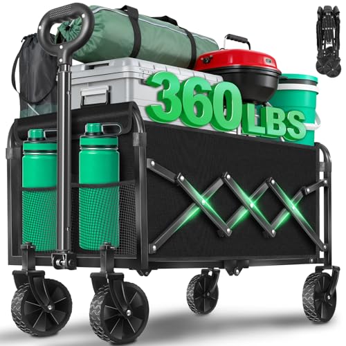 Heavy Duty Collapsible Folding Wagon Cart with Wheels