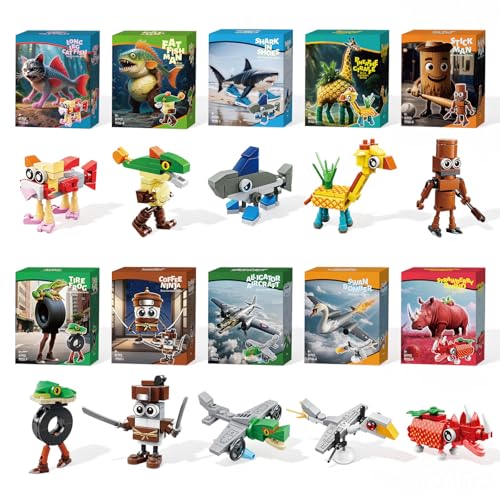 10 Piece BrainRot Character Building Blocks Set