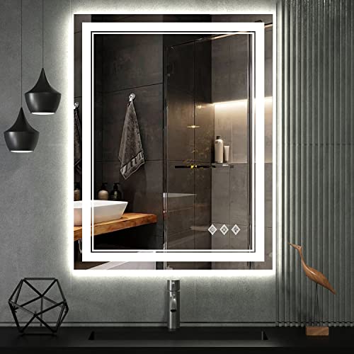 24x32 Inch LED Bathroom Mirror with Backlight