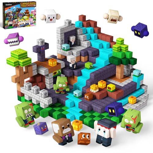 108 Piece Magnetic Building Blocks Monster Playset