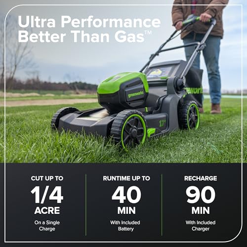 60V Brushless Lawn Mower with Battery & Charger