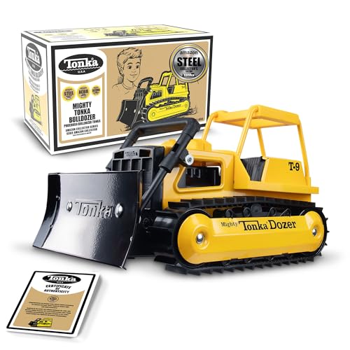 Tonka Retro Steel Metal Bulldozer Toy Truck