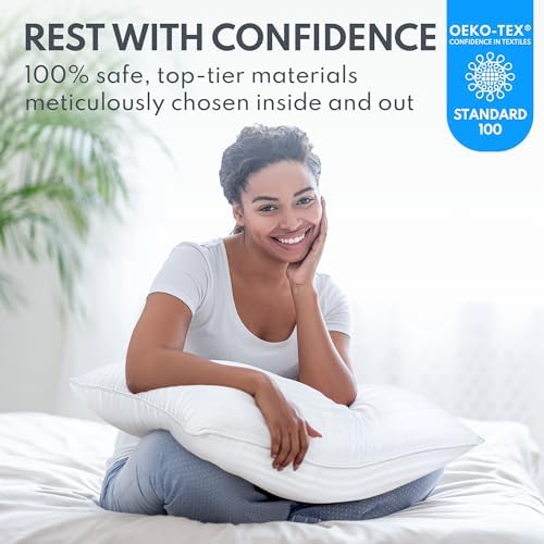 2 Pack HEYCUZI Cooling Down Alternative Pillows