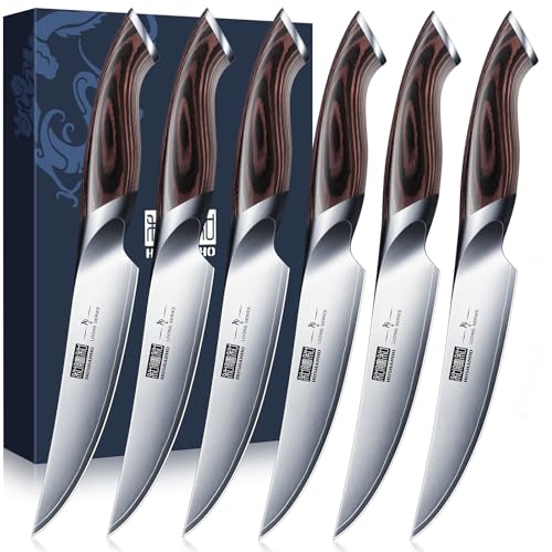 6 Piece Non Serrated Steak Knife Set