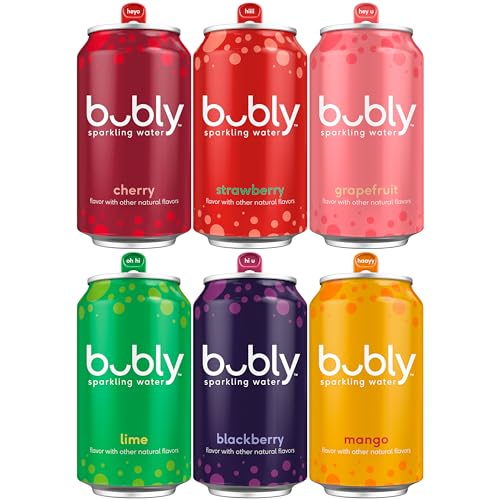 18 Pack Bubly Sparkling Water Variety, Zero Sugar