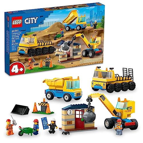LEGO City Construction Trucks and Wrecking Ball Set