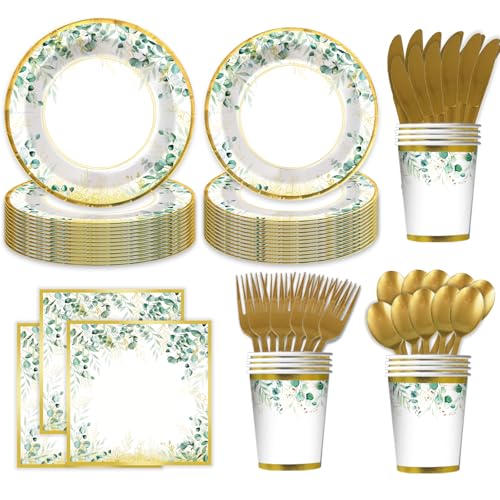 168 Piece Party Plates and Napkins Set