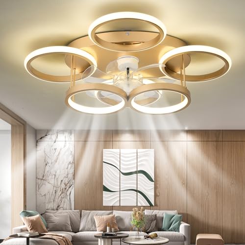 25.6 Inch Low Profile Ceiling Fan with Light