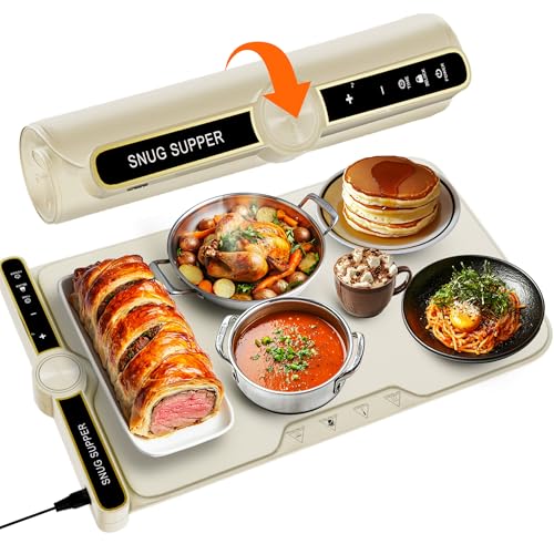 Electric Food Warming Mat with Timer and 9 Settings