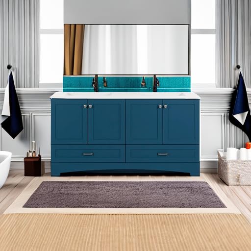 60-Inch Double-Sink Bathroom Vanity with Cabinets