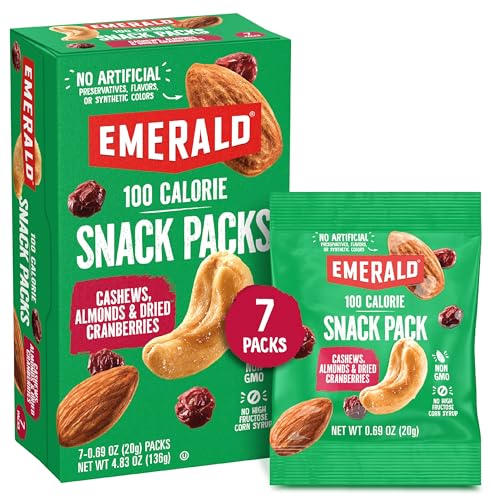 7 Pack Emerald Cashew Almond Cranberry Snack Packs