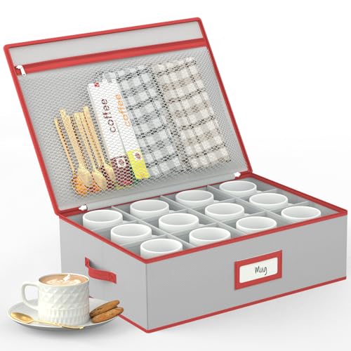 12 Cup Stackable Coffee Mug Storage Box