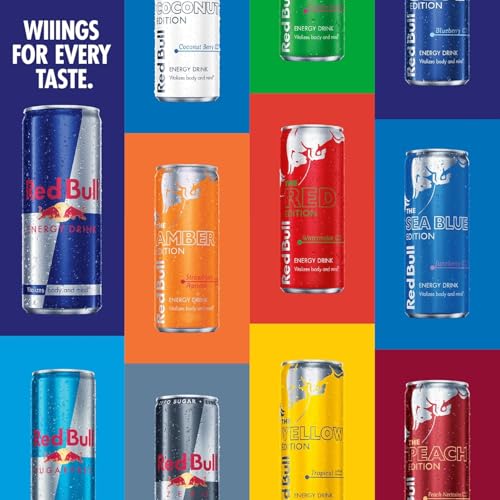 12 Pack Red Bull Energy Drink with Caffeine, 16 Fl Oz