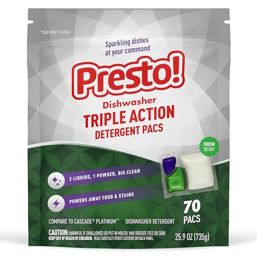70 Count Presto! Triple Action Dishwasher Pacs