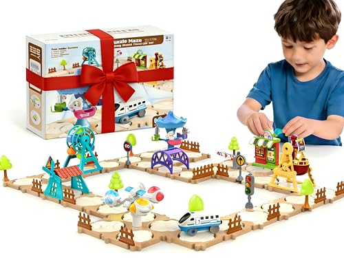 125 Piece Puzzle Car Track Set for Kids