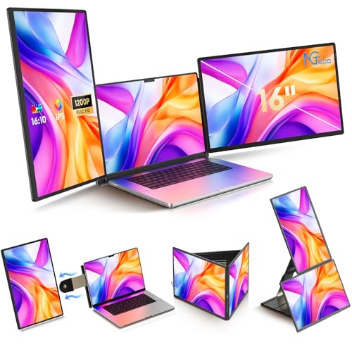 16" Laptop Screen Extender Triple Portable Monitor