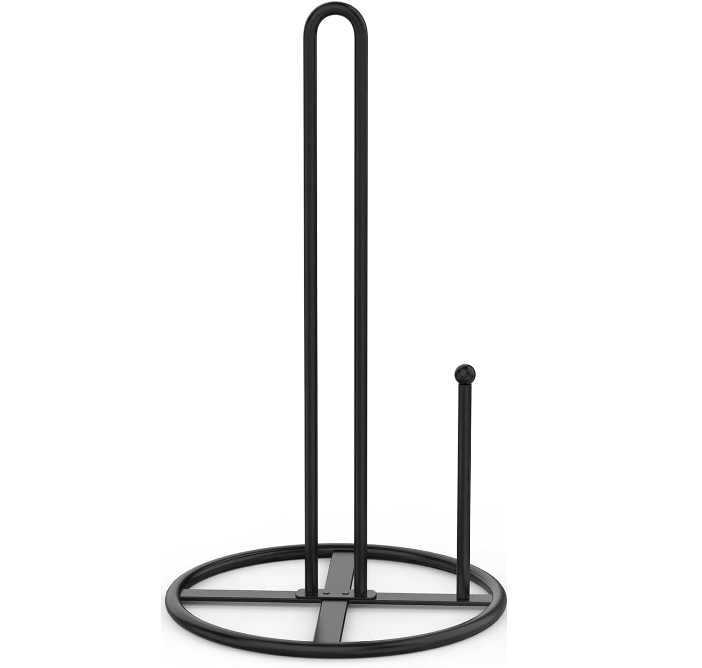Black Paper Towel Holder Countertop,Kitchen Paper Towel Stand Holder for Standard and Large Size Rolls