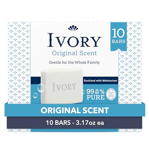 10 Count Ivory Gentle Bar Soap Original Scent