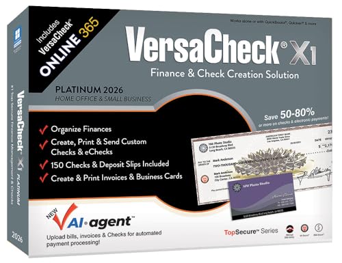 VersaCheck X1 Platinum 2026 Software + Online Subscription