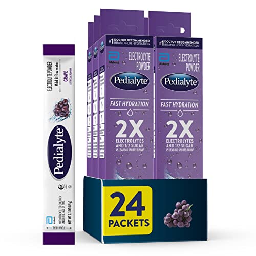 24 Pack Pedialyte Fast Hydration Electrolyte Powder (OU)