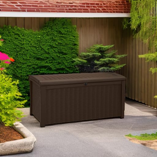 110 Gallon Keter Waterproof Outdoor Storage Box