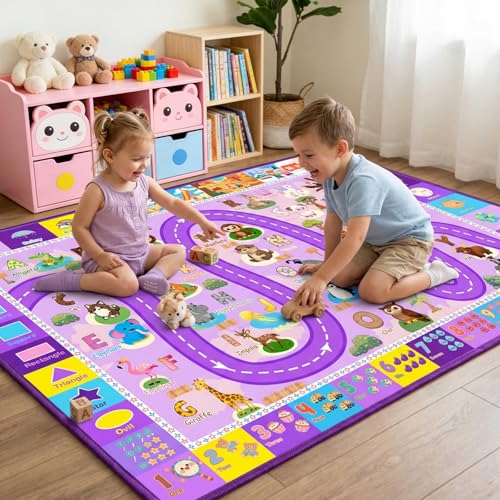 Educational Alphabet Number Kids Playroom Rug