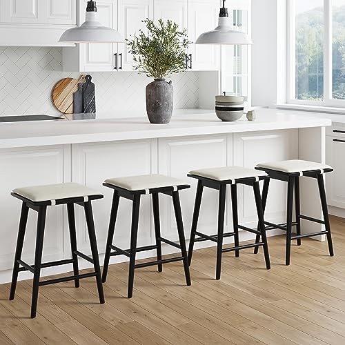 4 Pack Nathan James Backless Counter Height Bar Stools